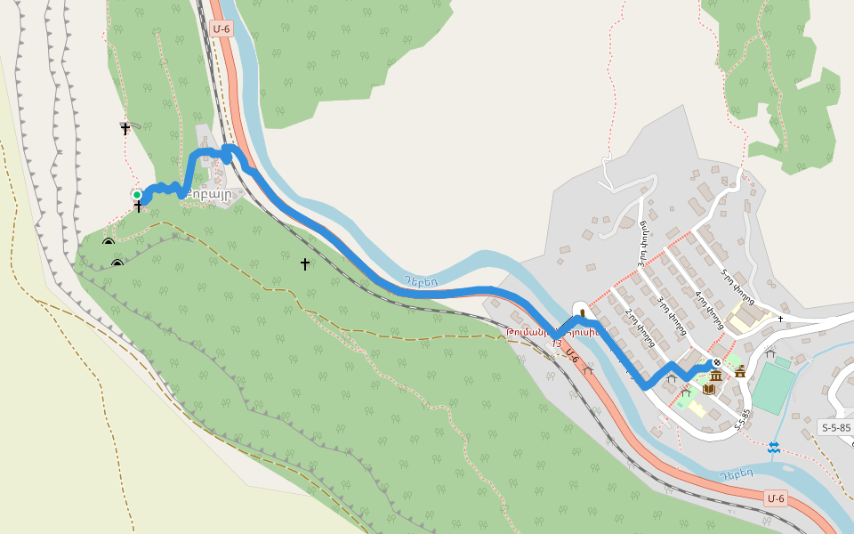 Kobayr Monastery – Tumanyan walking route map in Dsegh
