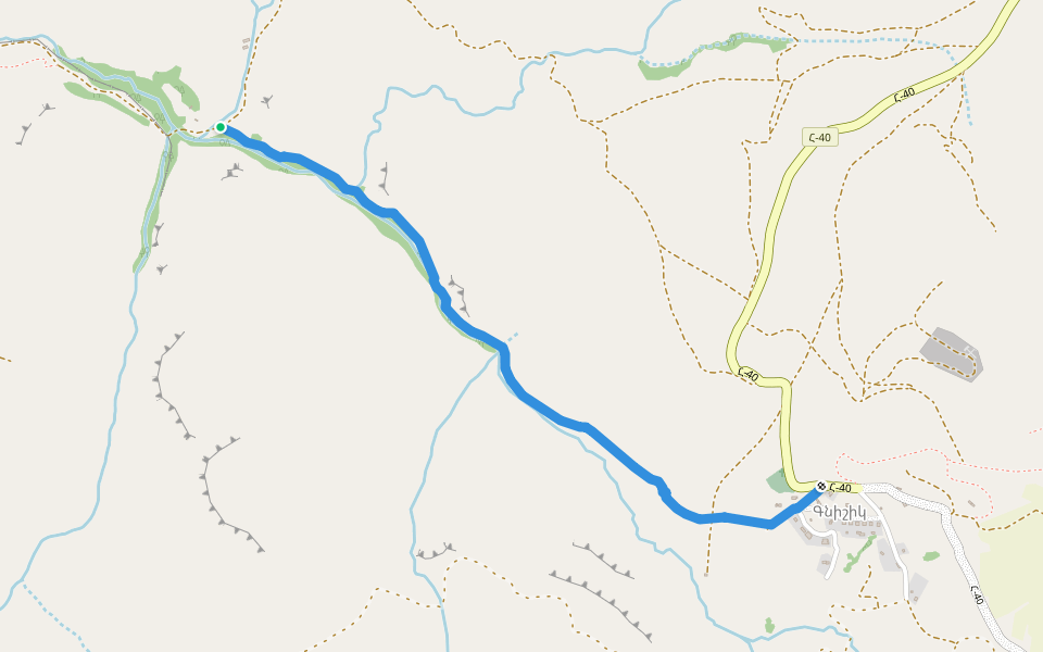 Jafar Grove – Gnishik walking route map in Gnishik