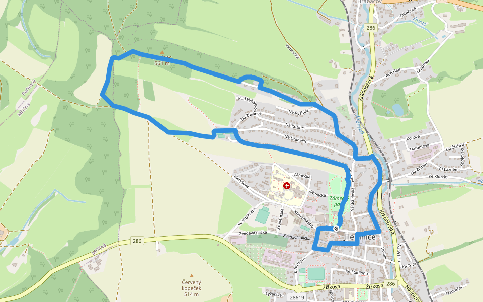 Naučná stezka Jilemnice walking route map in Jilemnice