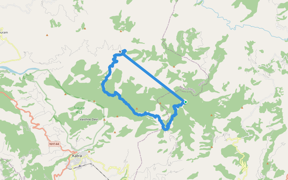 Siroli 2 Ghainta walking route map in Kalsot