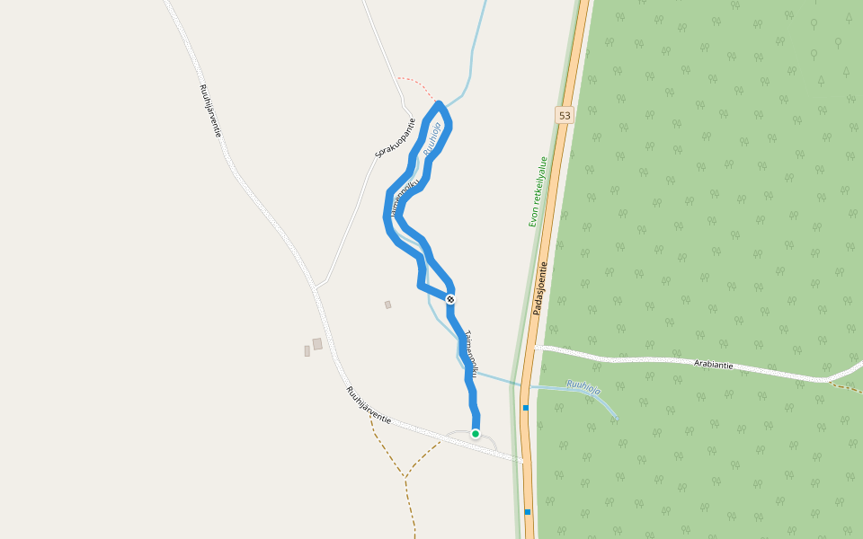 Luutoaja luontopolku walking route map in Hämeenlinna