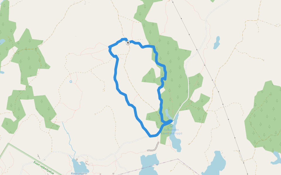 Savottapolku walking route map in Hämeenlinna