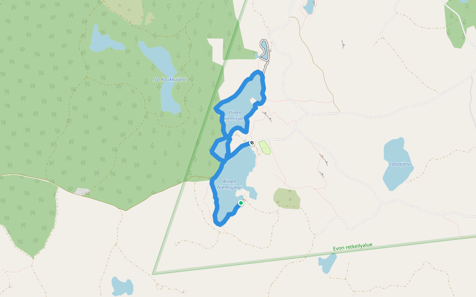 Niemisjärven rantareitti walking route map in Hämeenlinna
