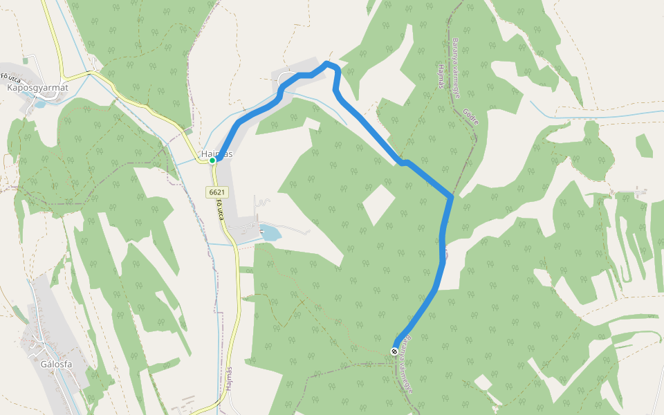 Z▲ (Hajmás) walking route map in Hajmás