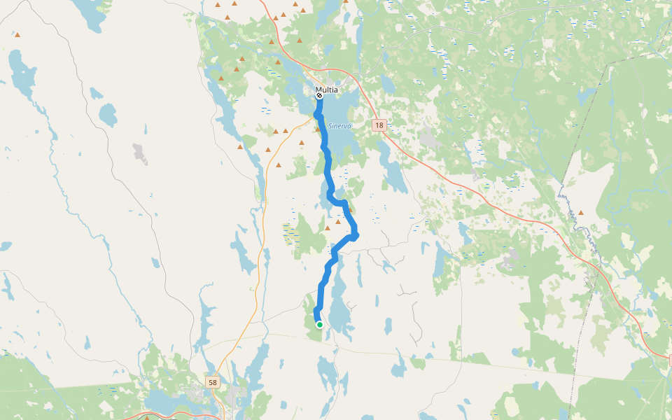 Maakuntaura walking route map in Keuruu