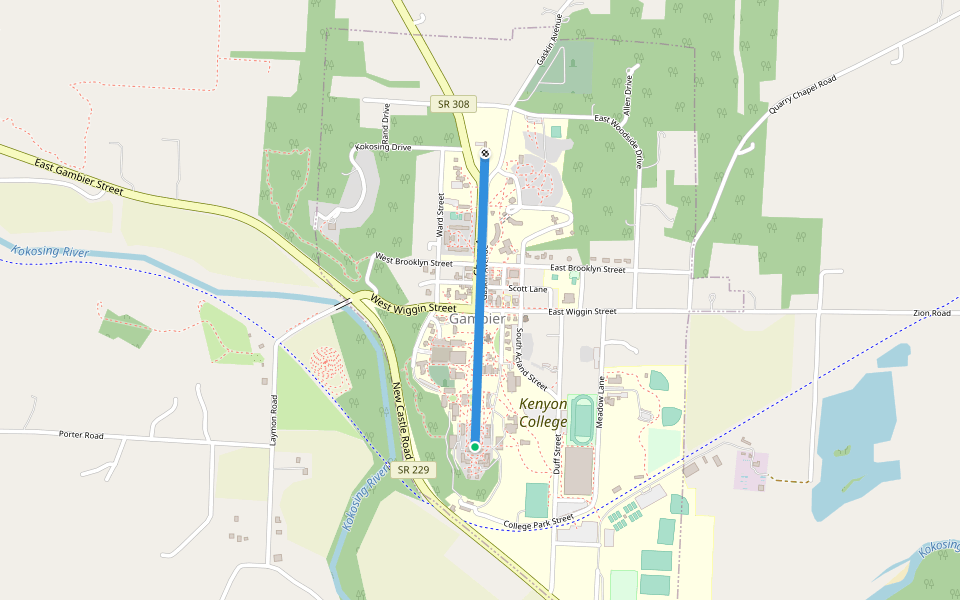 Middle Path walking route map in Gambier