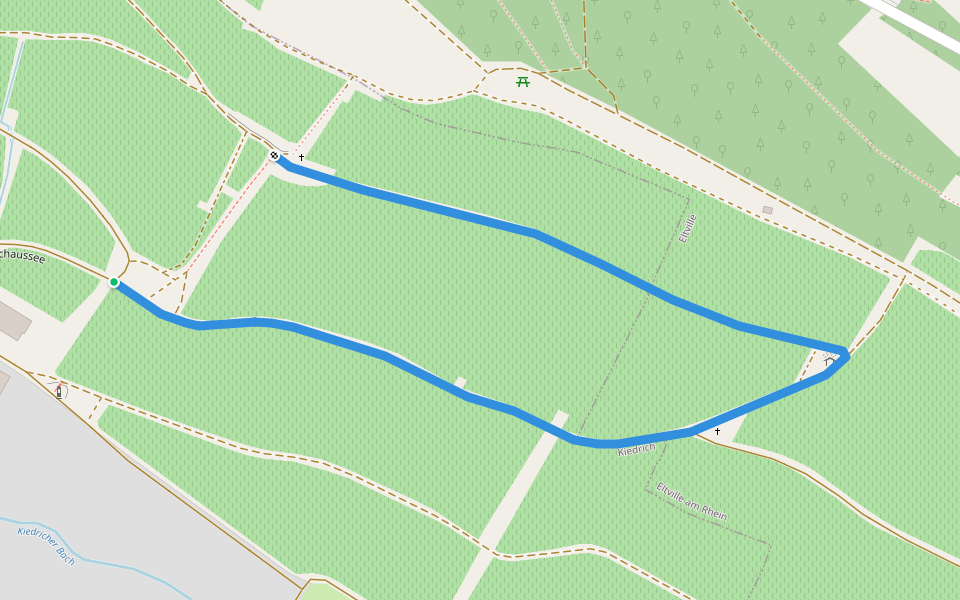 Kiedrich 1a walking route map in Kiedrich