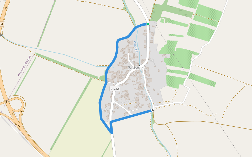 Parisdorfer Rundwanderweg walking route map in Parisdorf