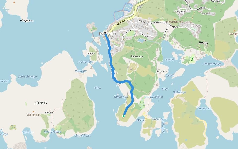Til Ulvåsen walking route map in Korshamn