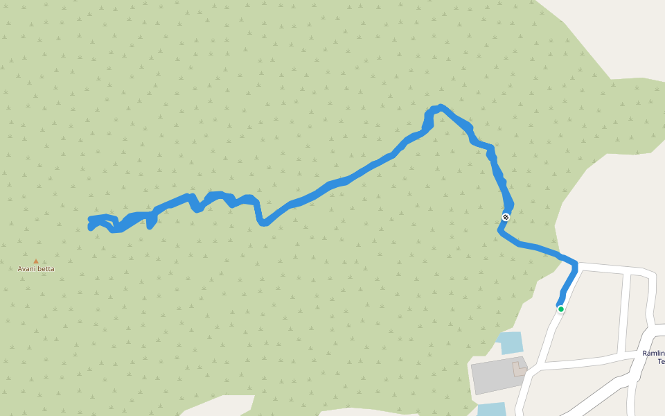 avani hiking trail walking route map in Avani
