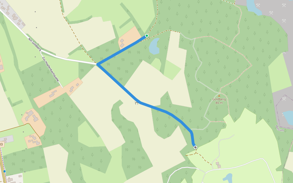 Wilsumer Wanderweg walking route map in Wilsum
