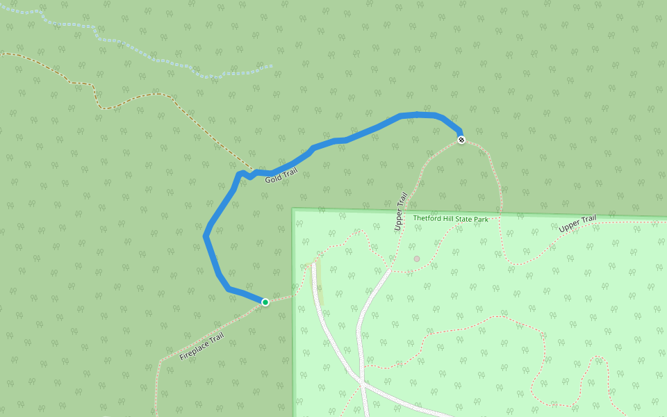 Gold Trail walking route map in Thetford