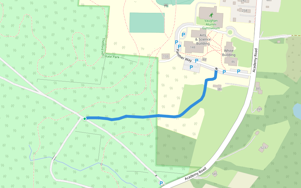 Joe's Path walking route map in Thetford