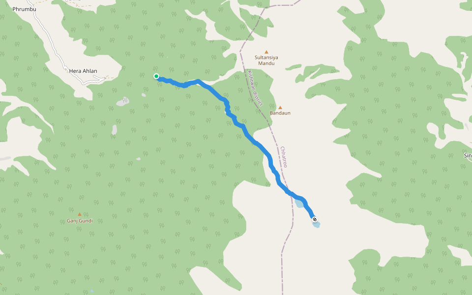 Mawarnag lakes @zeeshan walking route map in Indarwal