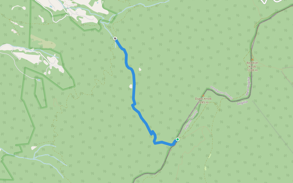 Little Stoney Trail walking route map in Montezuma
