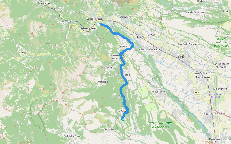 Anello Ceronda - Tappa 5 walking route map in La Cassa