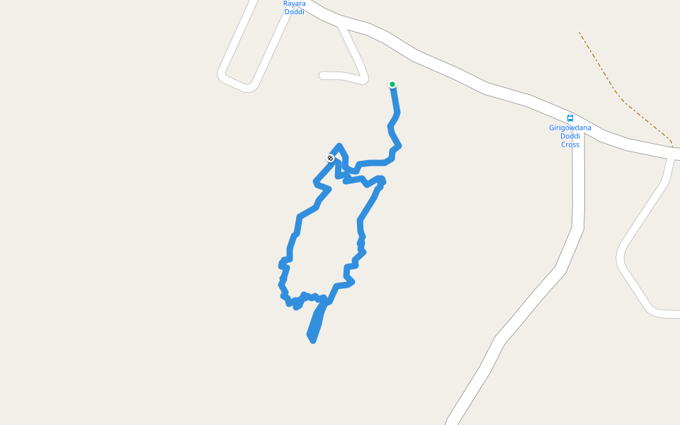 Krishi Vihara Trails walking route map in Thattaguppe