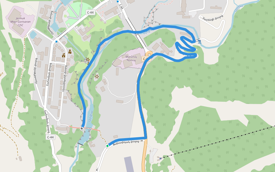 alternative route in case of high water walking route map in Chermug