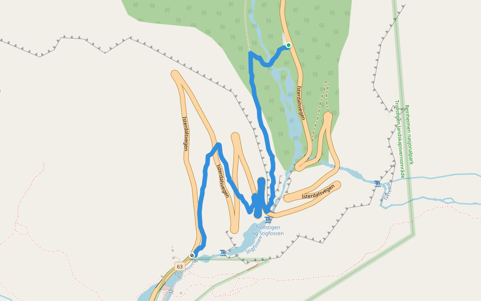 Kløvstien walking route map in Marstein