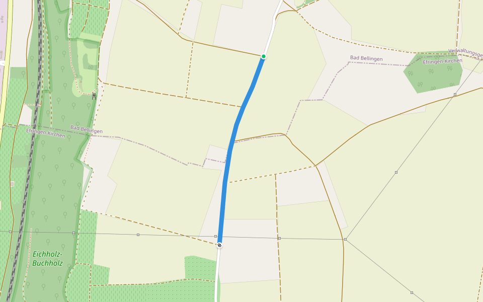 Blansinger Straße - Römerstraße walking route map in Bad Bellingen