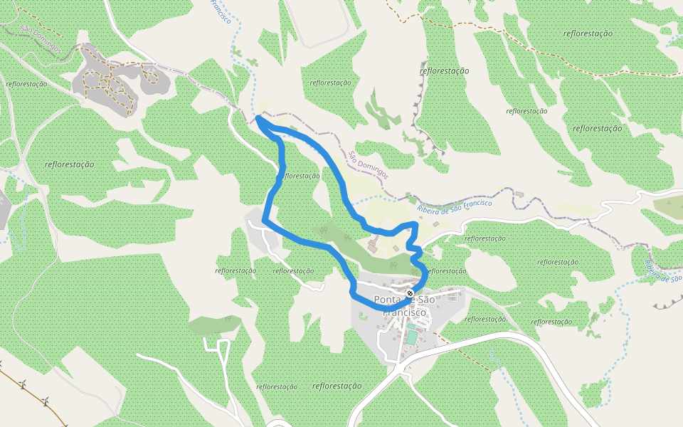 STC4 Santiago Trails walking route map in São Francisco