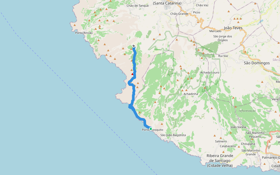 STC7 Santiago Trails walking route map in Cidade Velha