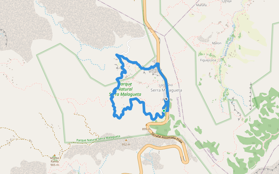 STC25 Santiago Trails walking route map in Principal