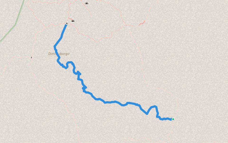Krókastigur walking route map in Akureyri