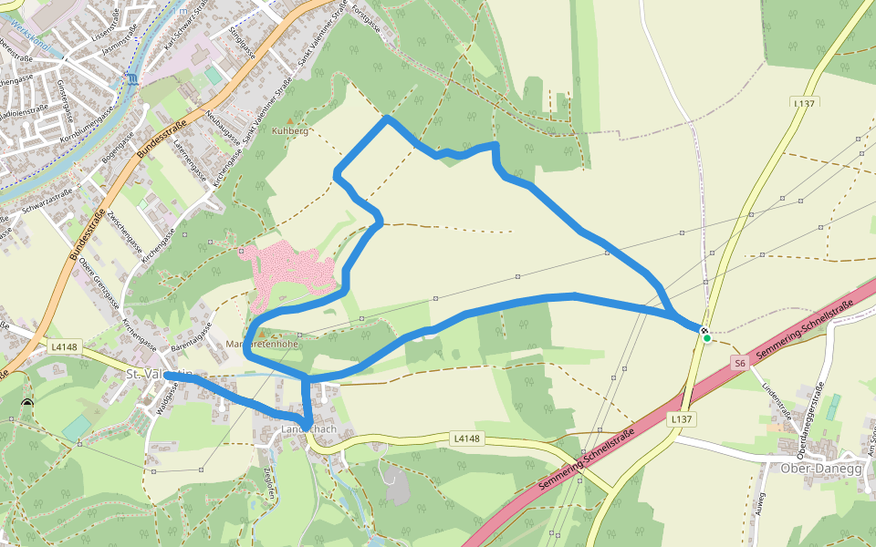 Tut Gut Schritteweg Route 2 walking route map in Oberdanegg