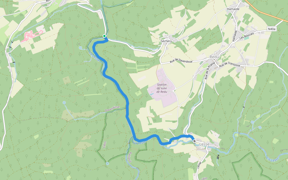 GR 129 Sud La Belgique en diagonale ! Variante Daverdisse - Lesse walking route map in Daverdisse