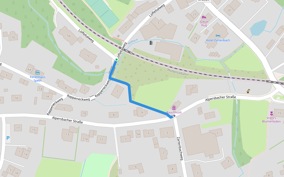 Eingang Löffeltal - Hinterzarten Zartenbachweg