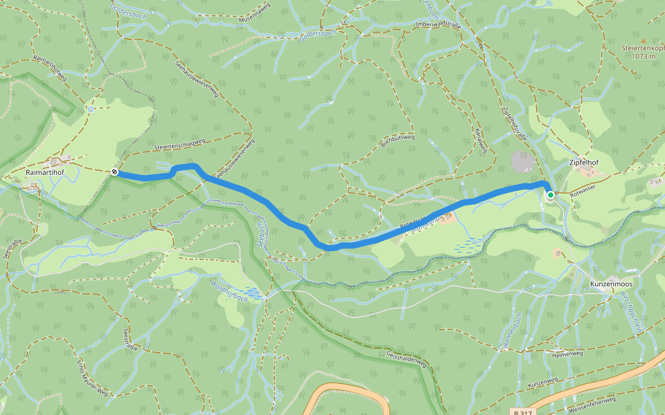 Bei der Zipfelsäge - Steiertenschlag