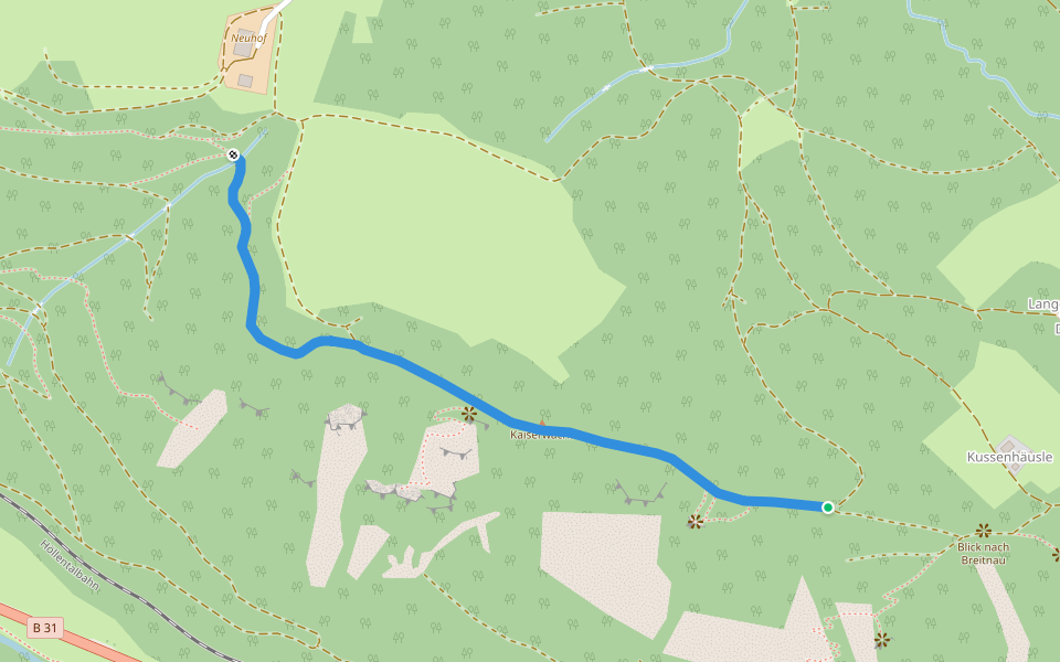 Am Piketfelsen - Über der Posthalde