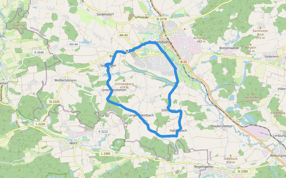 Dinkelsbühl Nr. 5 walking route map in Dinkelsbühl