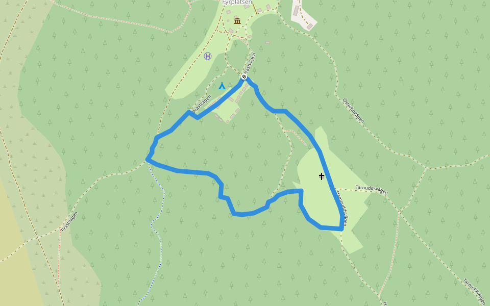 Kapellslingan walking route map in Gotska Sandön