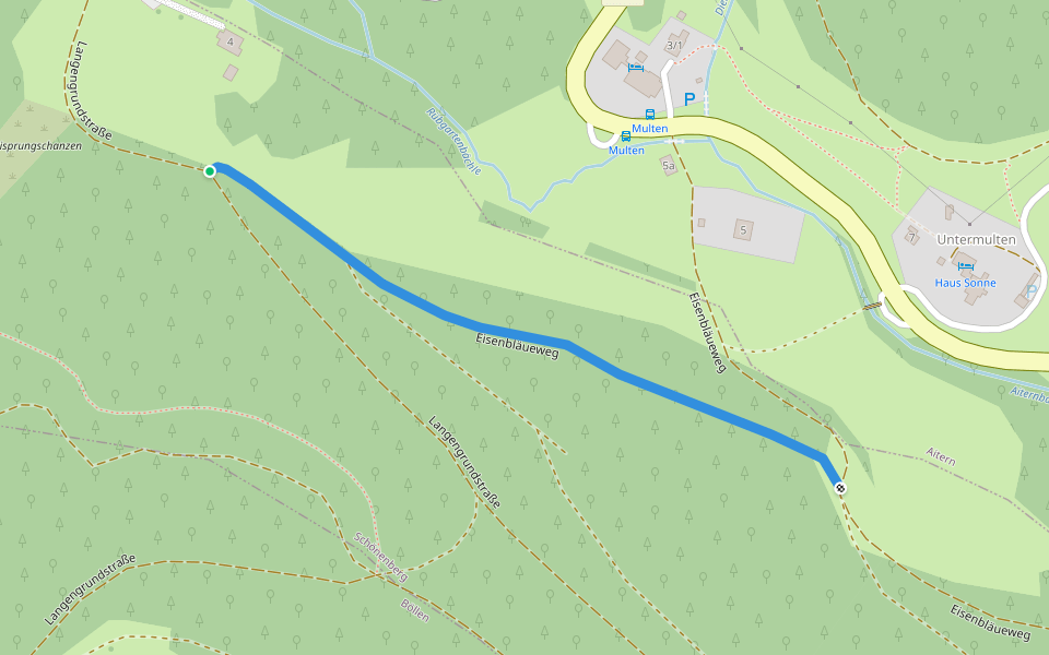 Abzweig Multen - Abzweig Stuhlsebene walking route map in Aitern