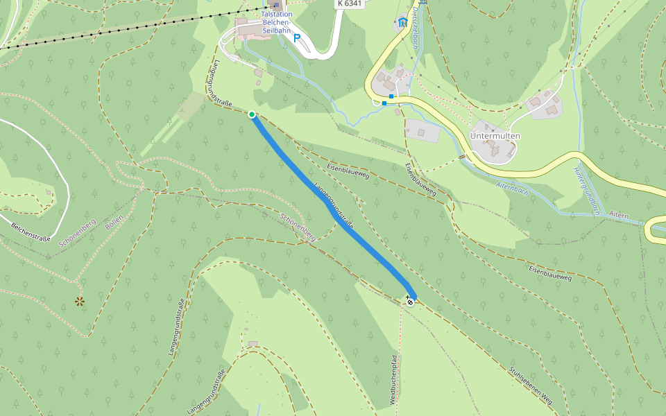 Abzweig Stuhlsebene - Obere Stuhlsebene walking route map in Aitern