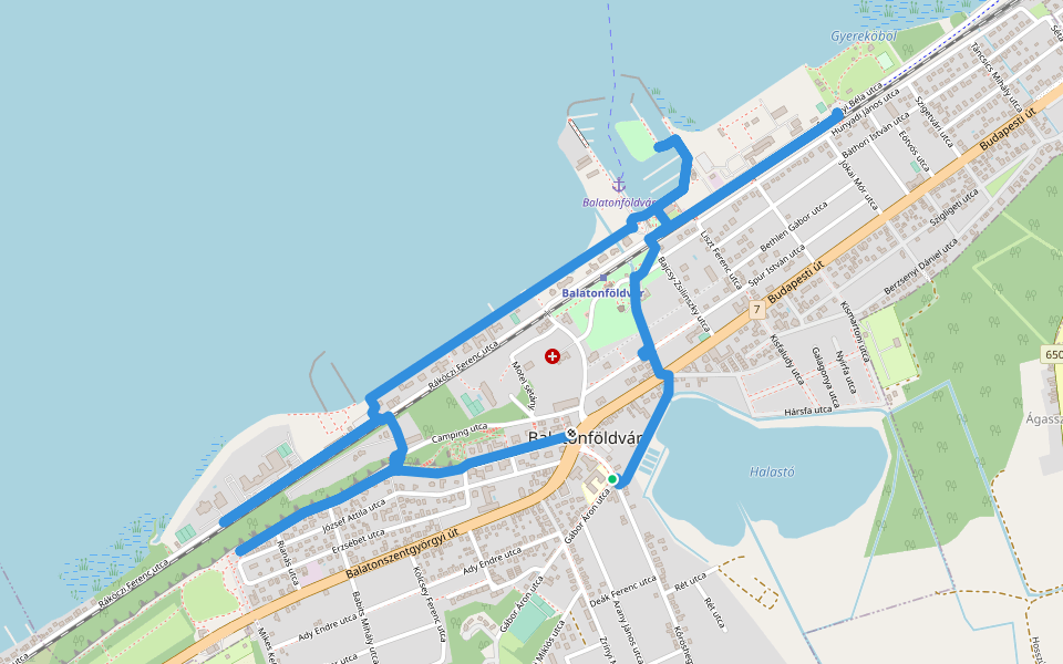 Keltatúra walking route map in Balatonföldvár