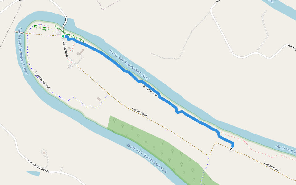 Gokatta  Trail walking route map in Woodstock