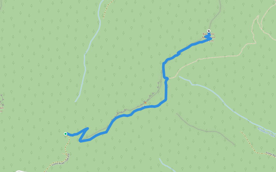 Bachelor Mountain Trail walking route map in Marion Forks