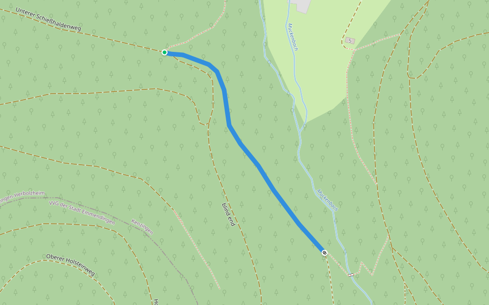 Hammerschmiede - Muckenloch walking route map in Herbolzheim