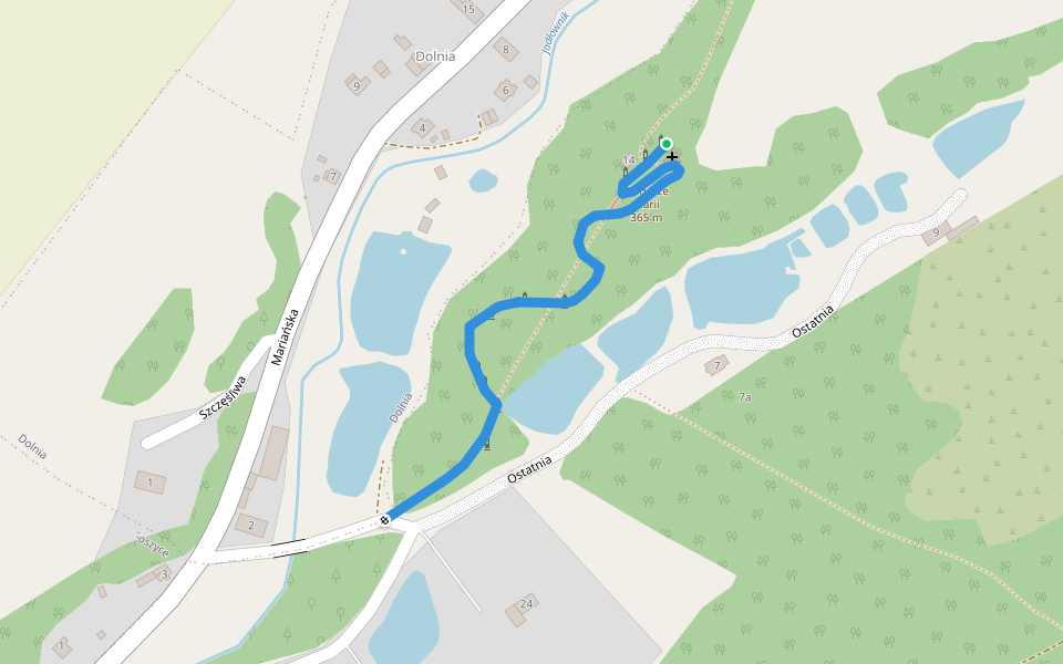 Droga krzyżowa walking route map in Kłodzko