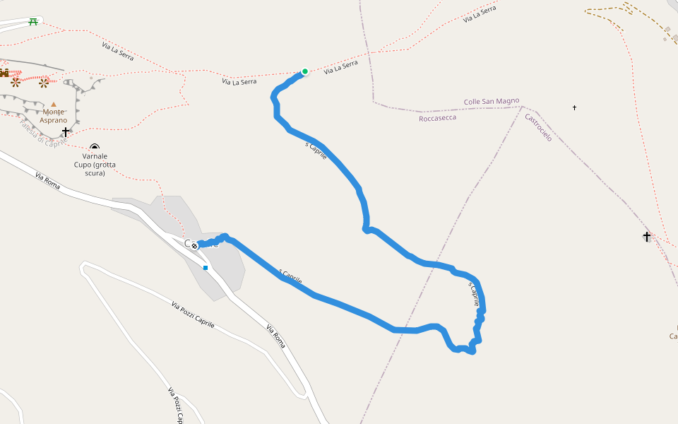 Sentieri del Brigante - SB4 walking route map in Caprile