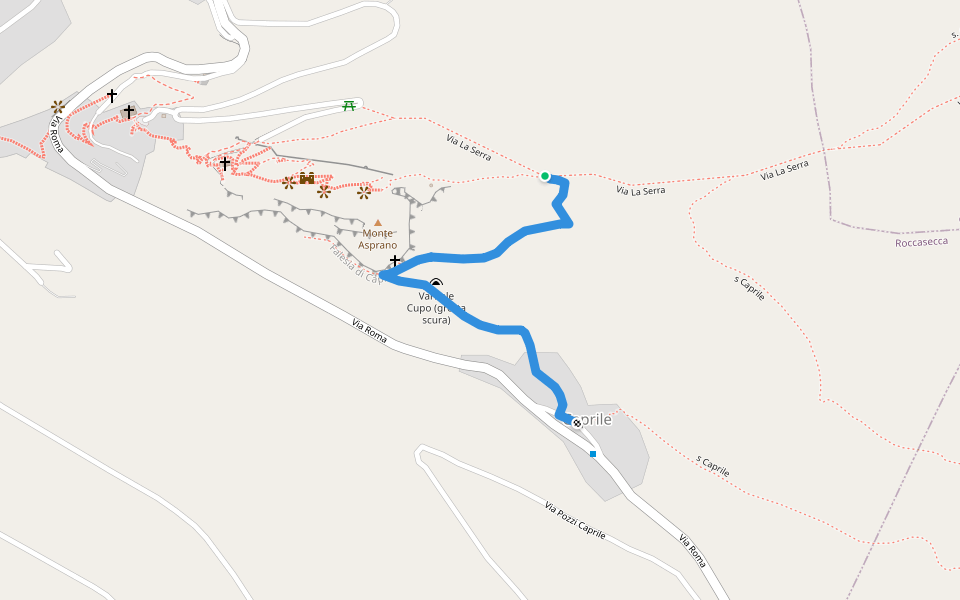 Sentieri del Brigante - SB5 walking route map in Roccasecca