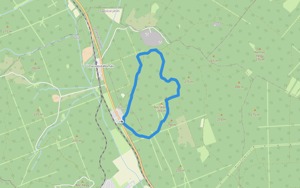 Csarabos tanösvény walking route map in Uzsa