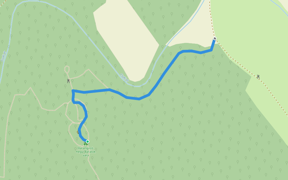 S▙ (Barátok vára) walking route map in Sokorópátka