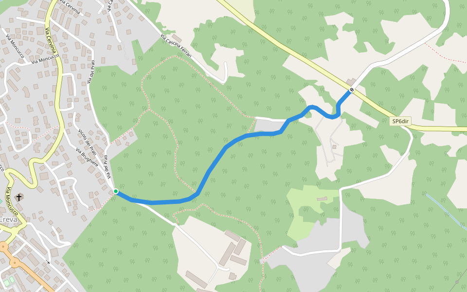 181A Variante Trebedora walking route map in Luino