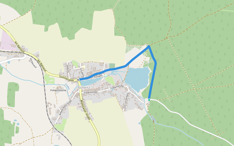 Naturlehrpfad Pöllwitzer Teich walking route map in Vogtländisches Oberland