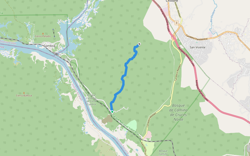 Plantation_Road walking route map in Panama City