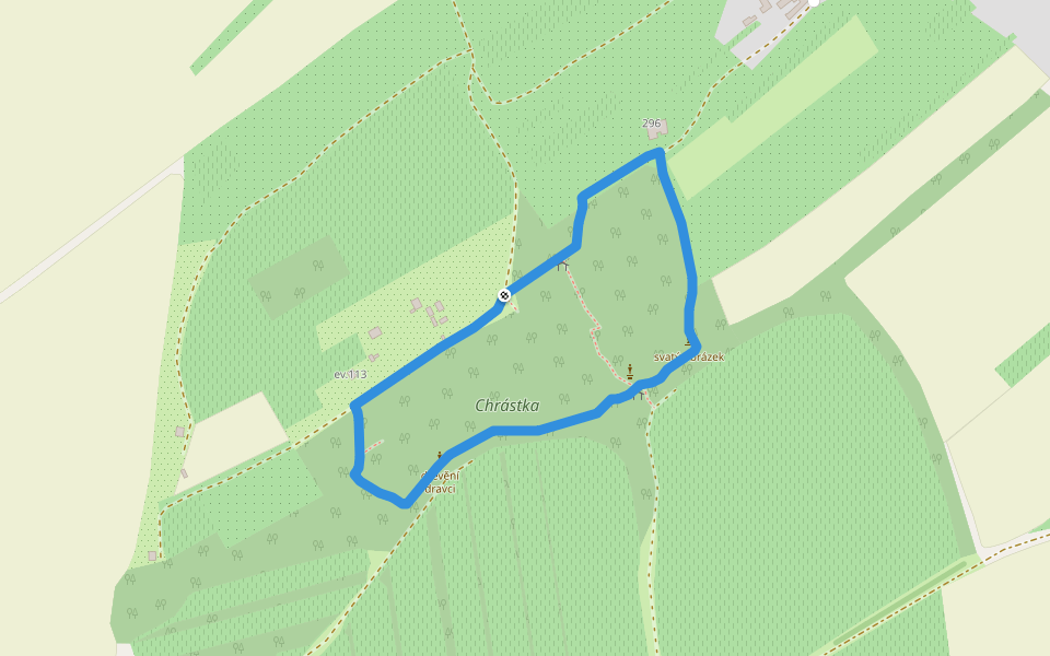 Stezka lovců mamutů walking route map in Boršice
